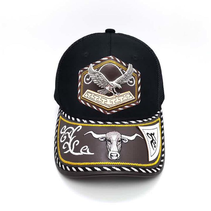 Gorra de camionero de malla negra con bordado Westerman, decoración metálica 3D plateada (Preventa) - image 14