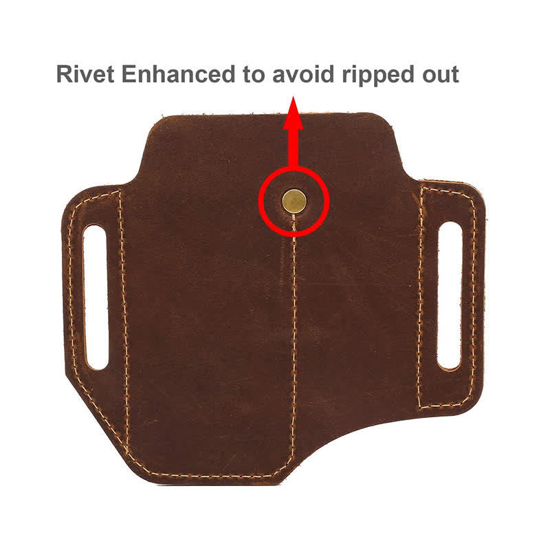 Funda de almacenamiento para herramientas EDC, cuchillo plegable, linterna, bolsa de cuero para cinturón - image 5
