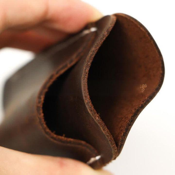 Bolsa de cinturón de cuero con funda para cuchillo plegable horizontal con apertura inferior - image 4