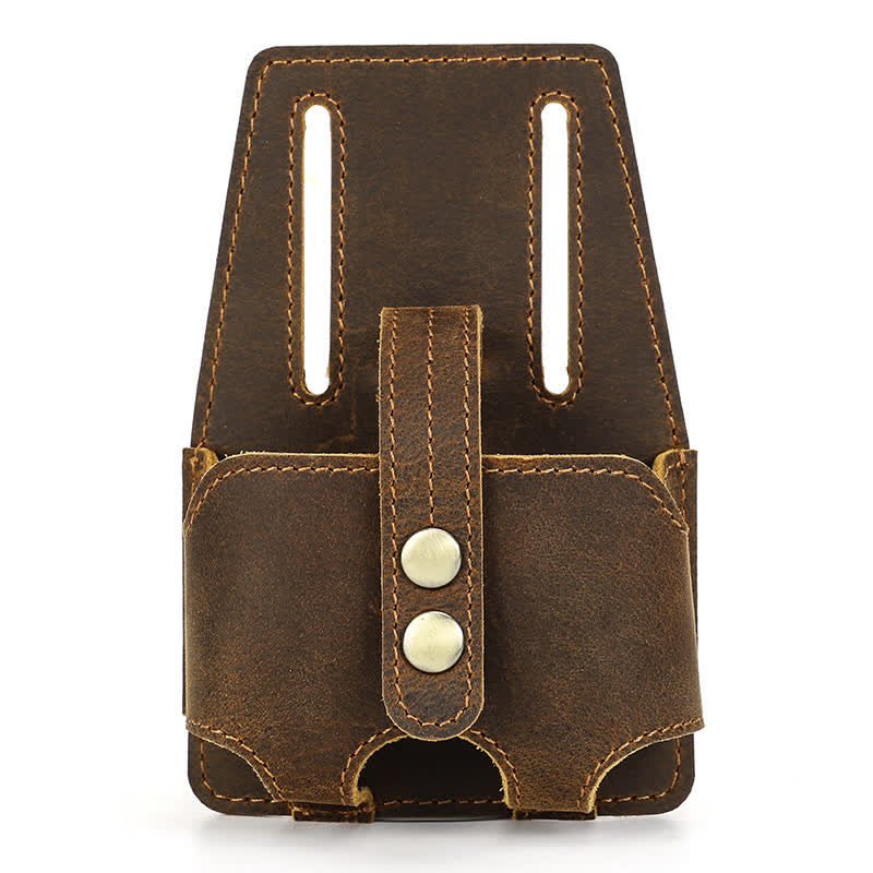Bolsa de cinturón de cuero con estuche medidor de acero Coffee 5M - image 9