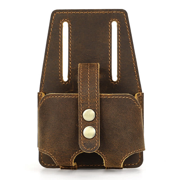 Bolsa de cinturón de cuero con estuche medidor de acero Coffee 5M - image 9