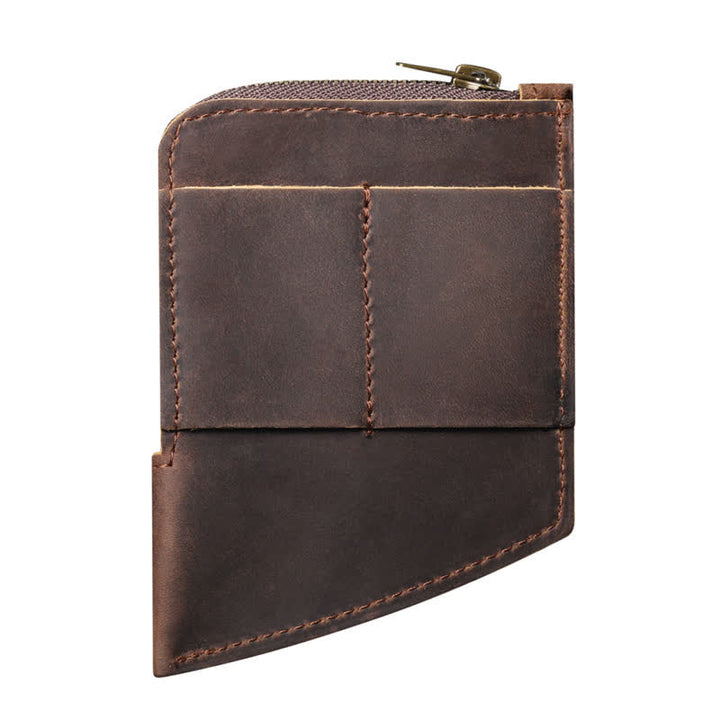Cartera de bolsillo EDC de forma curva, bolso de cuero con cinturón - image 6