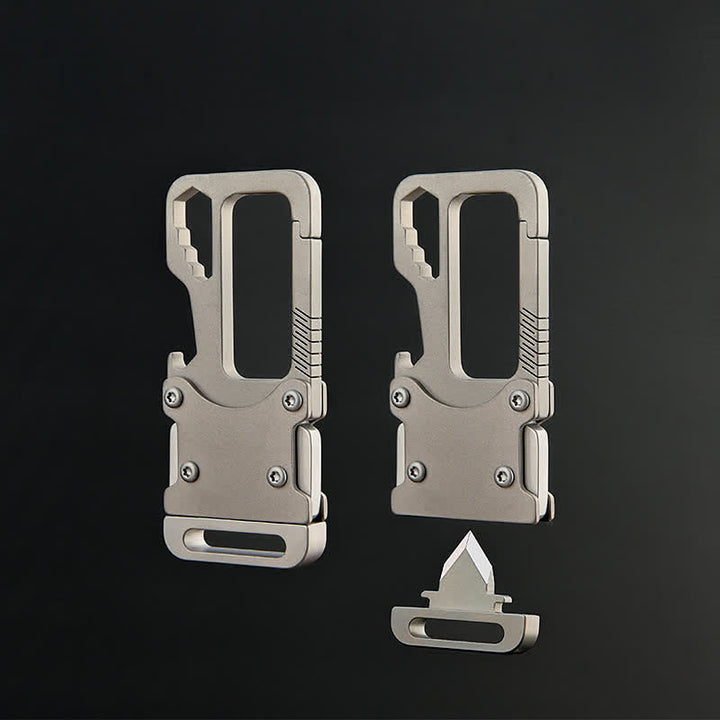 Mosquetón multifuncional con clip para llavero y cuchillo - image 1