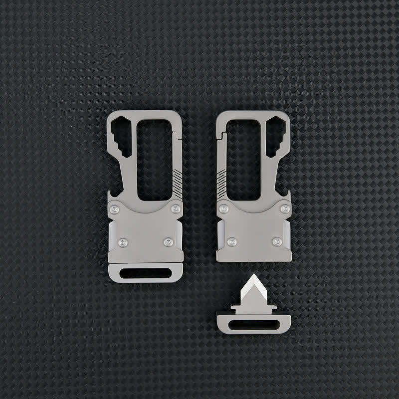 Mosquetón multifuncional con clip para llavero y cuchillo - image 10