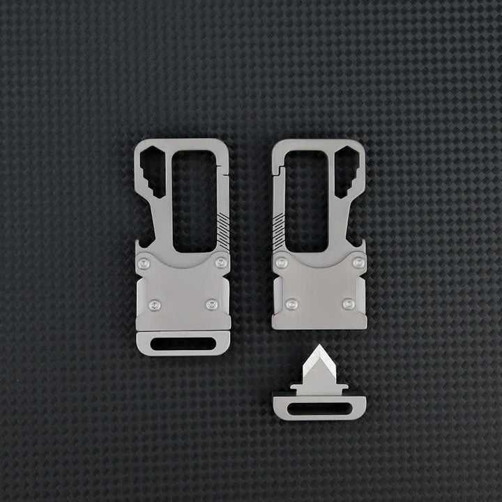 Mosquetón multifuncional con clip para llavero y cuchillo - image 10
