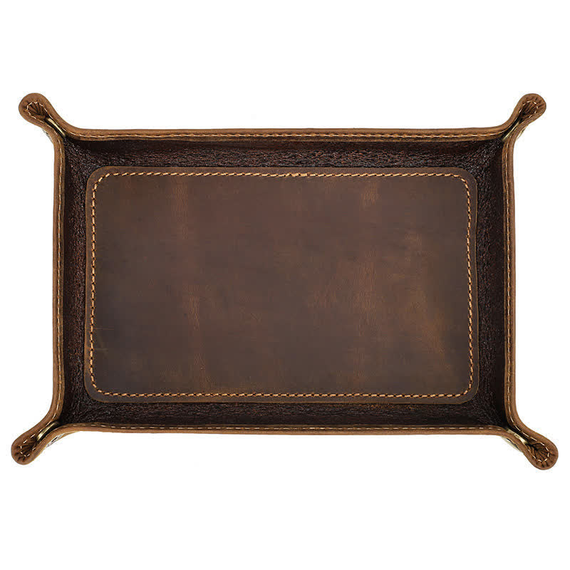 Bandeja plegable rectangular grande de cuero con nombre personalizado - image 8