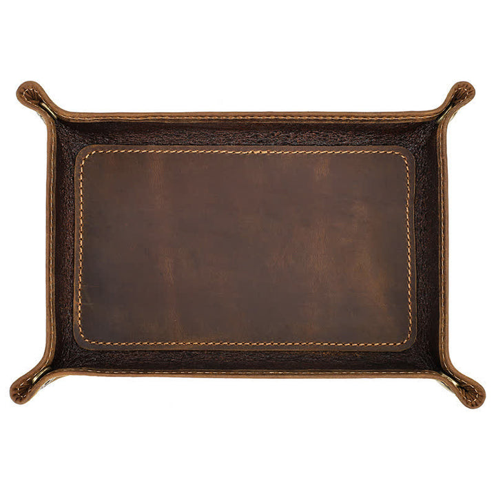 Bandeja plegable rectangular grande de cuero con nombre personalizado - image 8