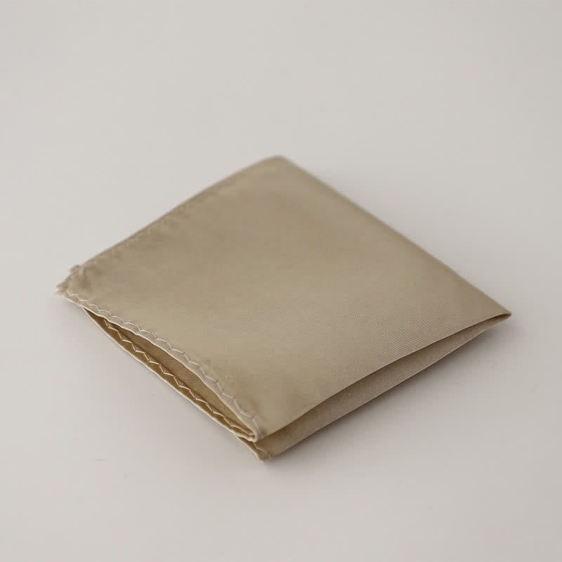 Pañuelo de bolsillo sencillo de color liso para boda de hombre - Broncearse - image 37