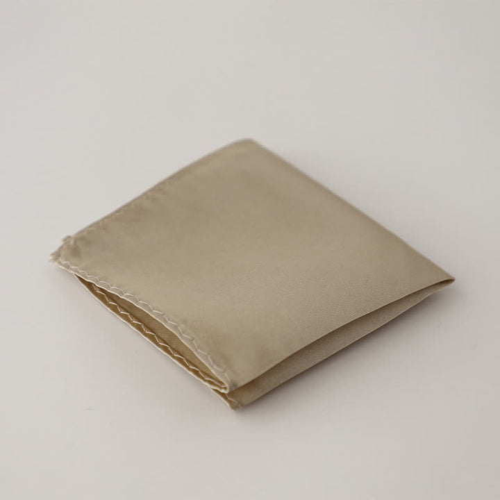Pañuelo de bolsillo sencillo de color liso para boda de hombre - Broncearse - image 37