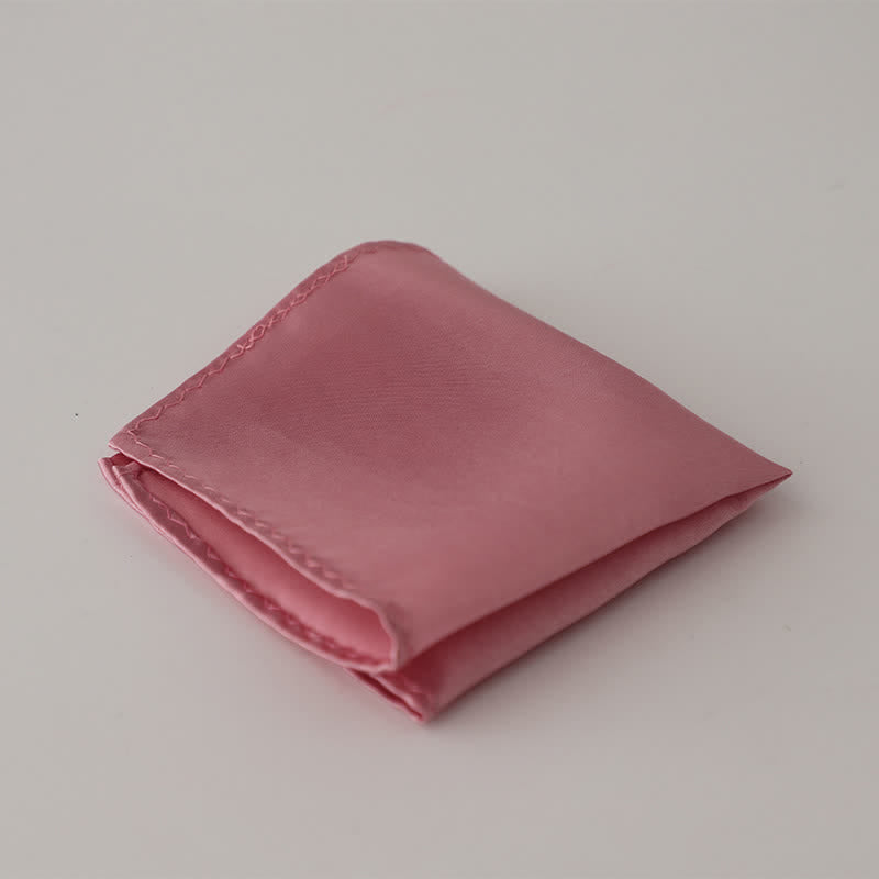 Pañuelo de bolsillo sencillo de color liso para boda de hombre - Violeta pálido rojo - image 22