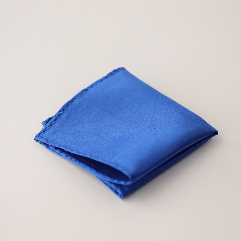 Pañuelo de bolsillo sencillo de color liso para boda de hombre - Real - image 27