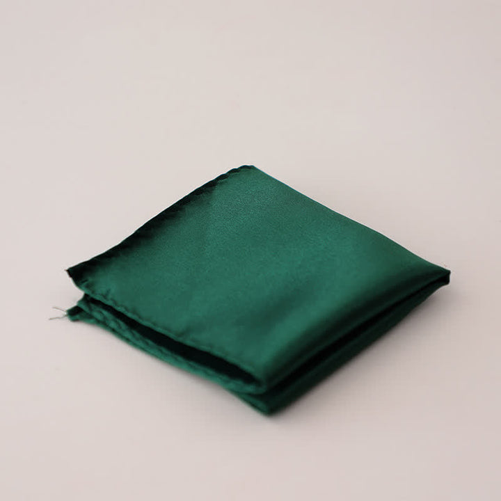 Pañuelo de bolsillo sencillo de color liso para boda de hombre - image 3