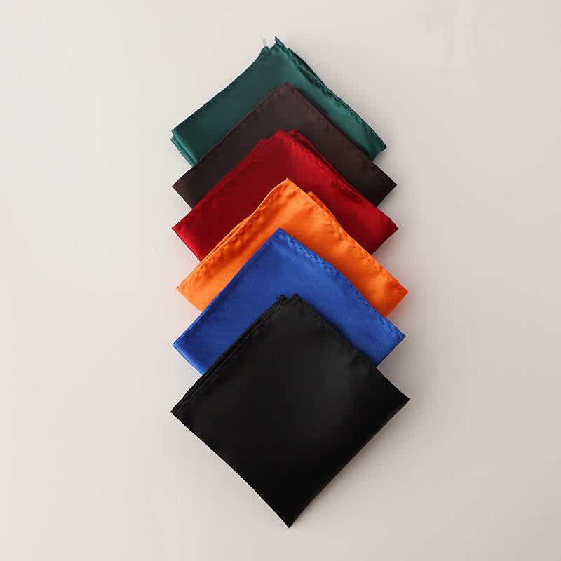 Pañuelo de bolsillo sencillo de color liso para boda de hombre - image 2