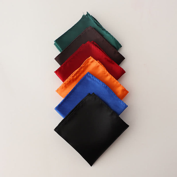 Pañuelo de bolsillo sencillo de color liso para boda de hombre - image 2