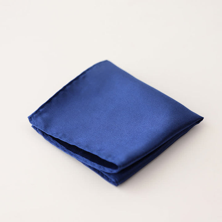 Pañuelo de bolsillo sencillo de color liso para boda de hombre - Marina de guerra - image 26