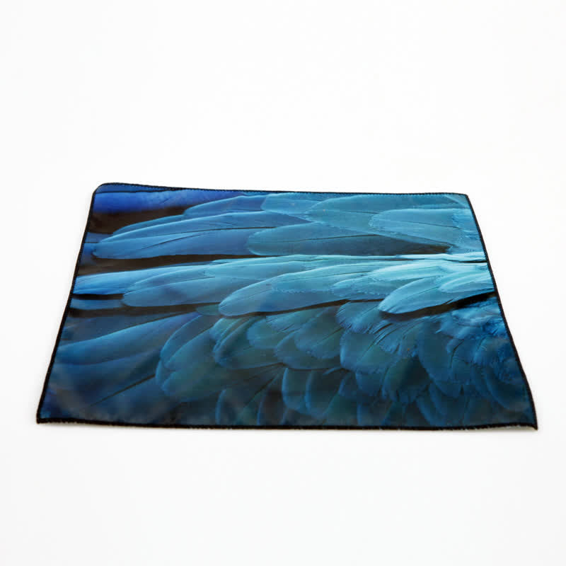 Pañuelo de bolsillo de lujo con estampado de plumas azul verdoso para hombre - image 5