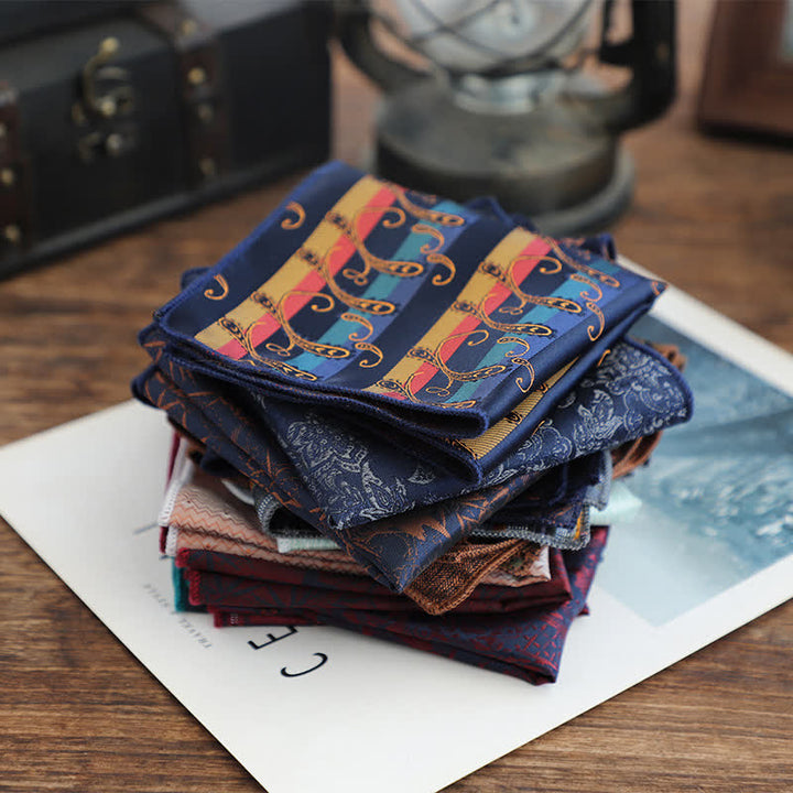 Pañuelo de bolsillo vintage para caballero con múltiples estampados para hombre - image 2