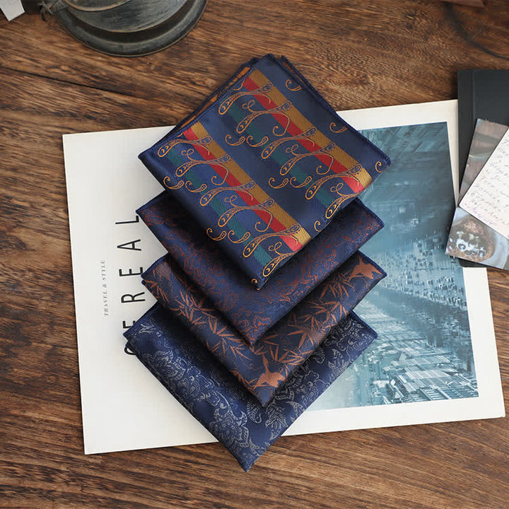 Pañuelo de bolsillo vintage para caballero con múltiples estampados para hombre - image 1