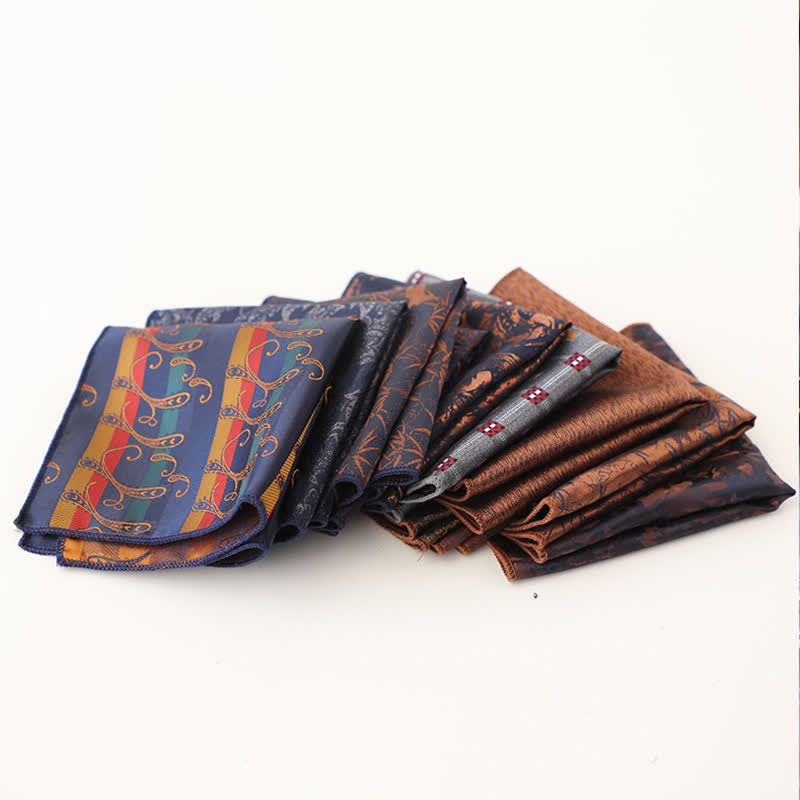 Pañuelo de bolsillo vintage para caballero con múltiples estampados para hombre - image 5