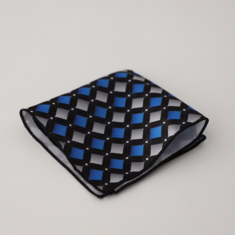 Pañuelo de bolsillo para hombre con estampado floral geométrico elegante - Estilo #4 - image 7