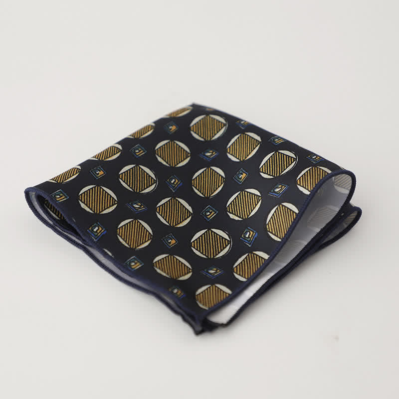 Pañuelo de bolsillo para hombre con estampado floral geométrico elegante - Estilo #2 - image 5