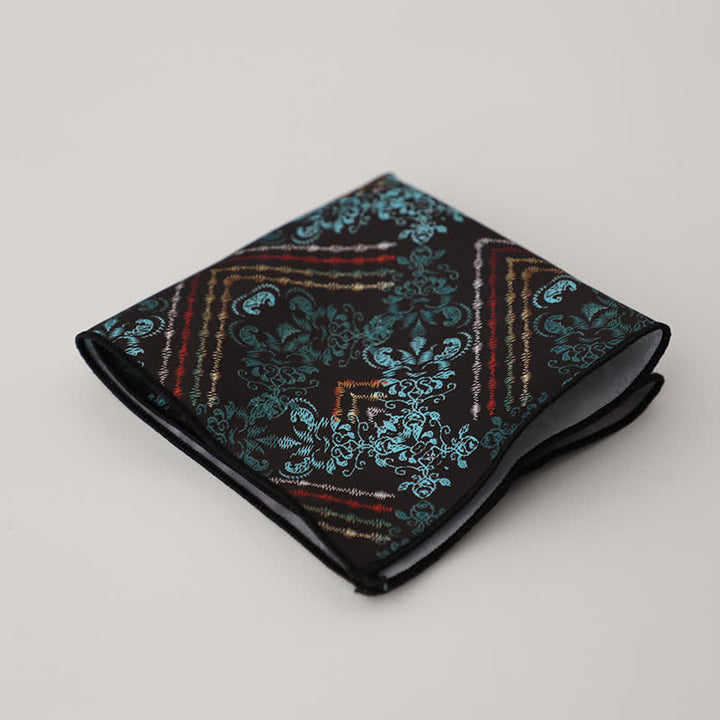 Pañuelo de bolsillo para hombre con estampado floral geométrico elegante - Estilo #18 - image 21
