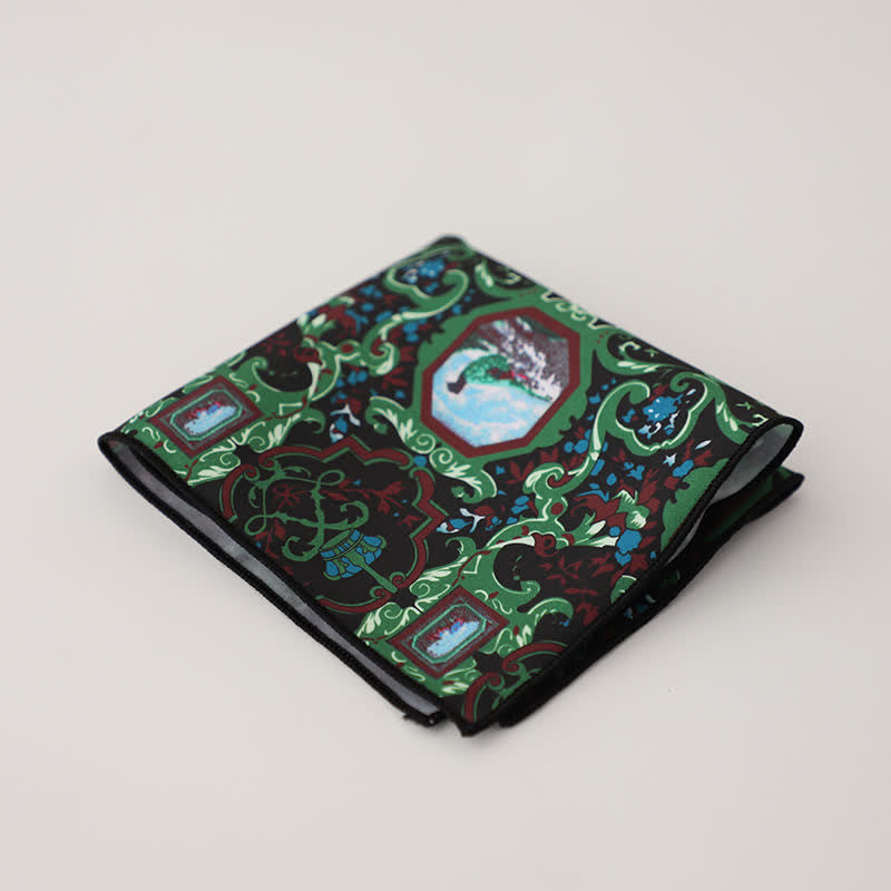 Pañuelo de bolsillo para hombre con estampado floral geométrico elegante - Estilo #17 - image 20