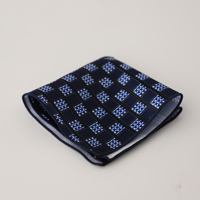 Pañuelo de bolsillo para hombre con estampado floral geométrico elegante - Estilo #1 - image 3