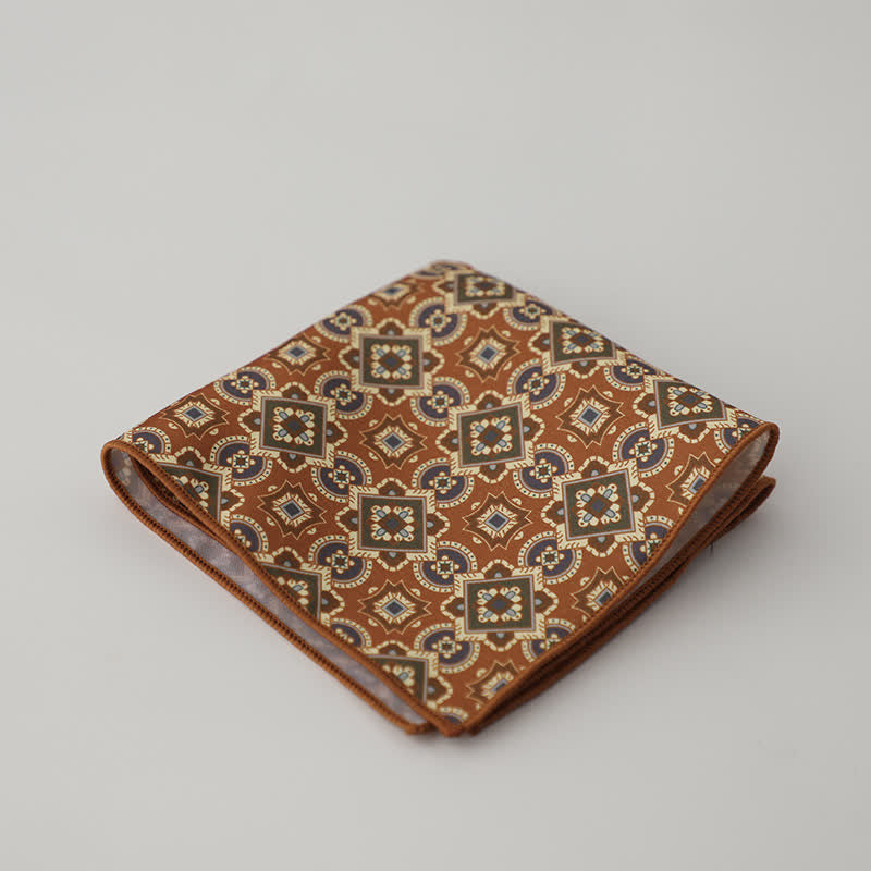 Pañuelo de bolsillo para hombre con estampado floral geométrico elegante - Estilo #6 - image 9
