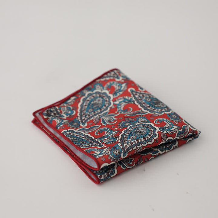 Pañuelo de bolsillo para hombre con estampado floral geométrico elegante - Estilo #5 - image 8