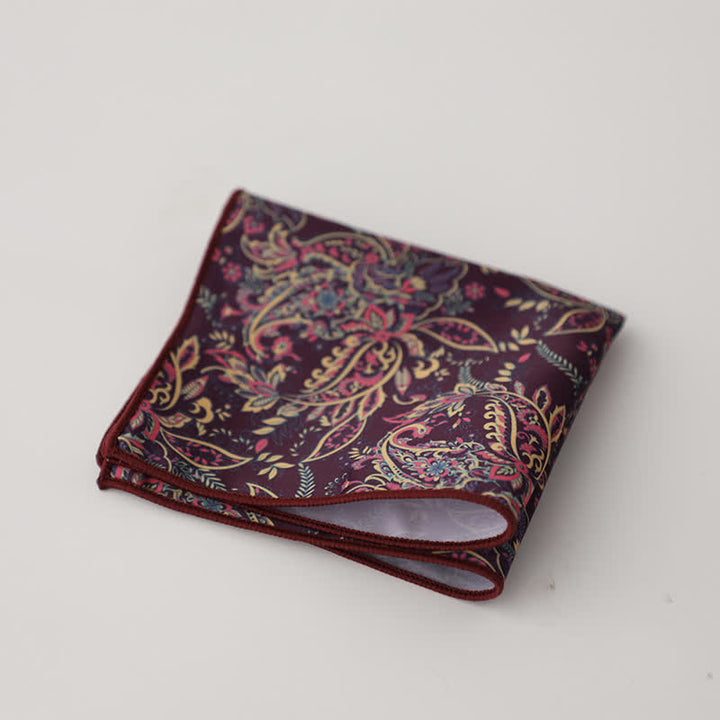 Pañuelo de bolsillo para hombre con estampado floral geométrico elegante - Estilo #9 - image 12