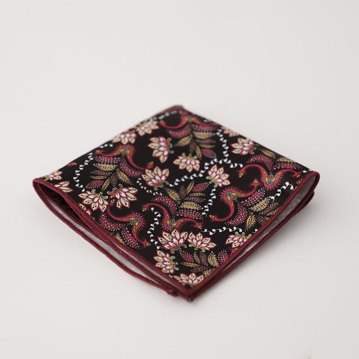 Pañuelo de bolsillo para hombre con estampado floral geométrico elegante - Estilo #15 - image 18