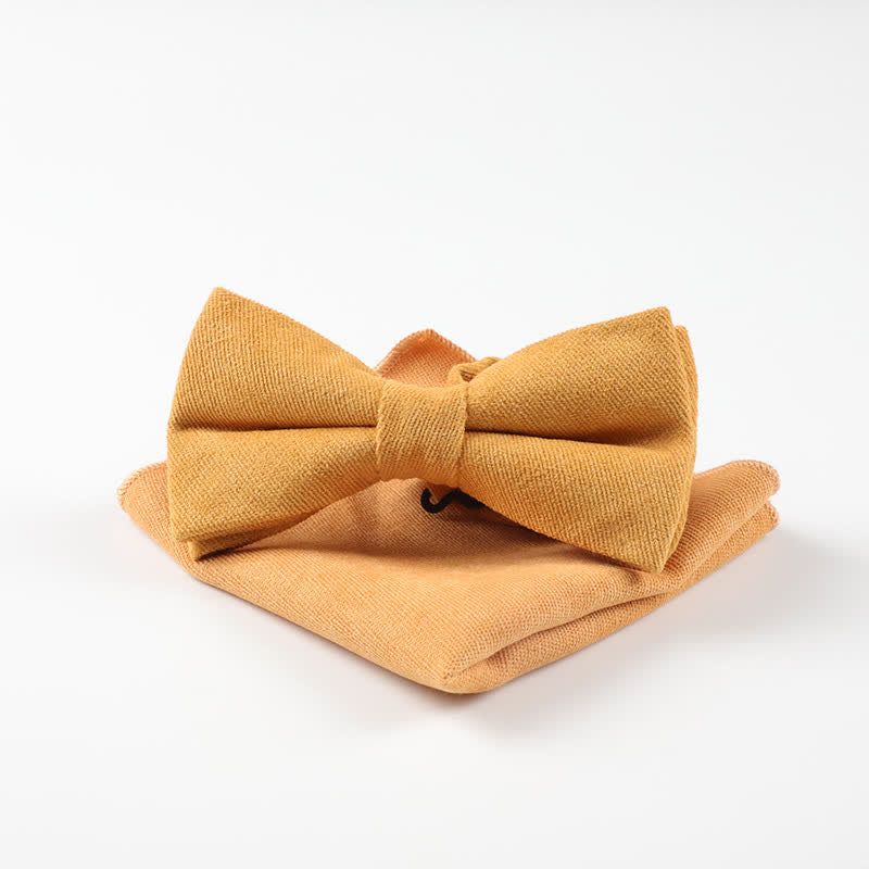 2 piezas de pajarita y pañuelo con sistema de colores Morandi - Amarillo - image 16