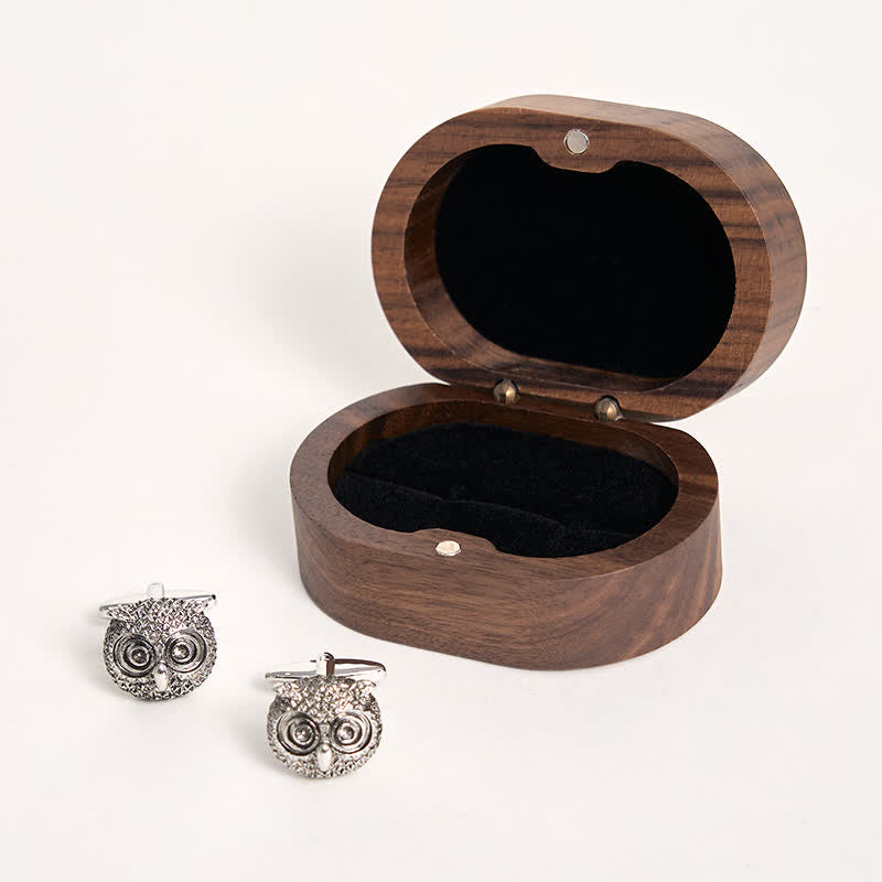 Gemelos plateados con cabeza de búho para hombre (1 par) - image 8