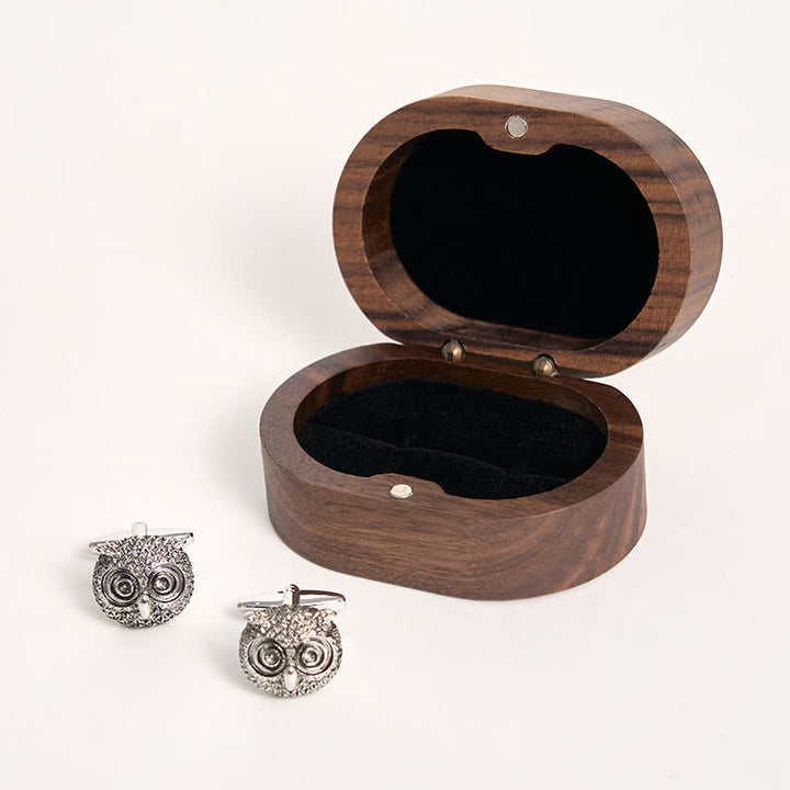 Gemelos plateados con cabeza de búho para hombre (1 par) - image 8