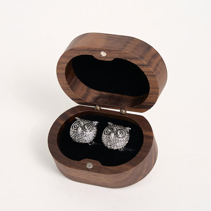 Gemelos plateados con cabeza de búho para hombre (1 par) - image 7