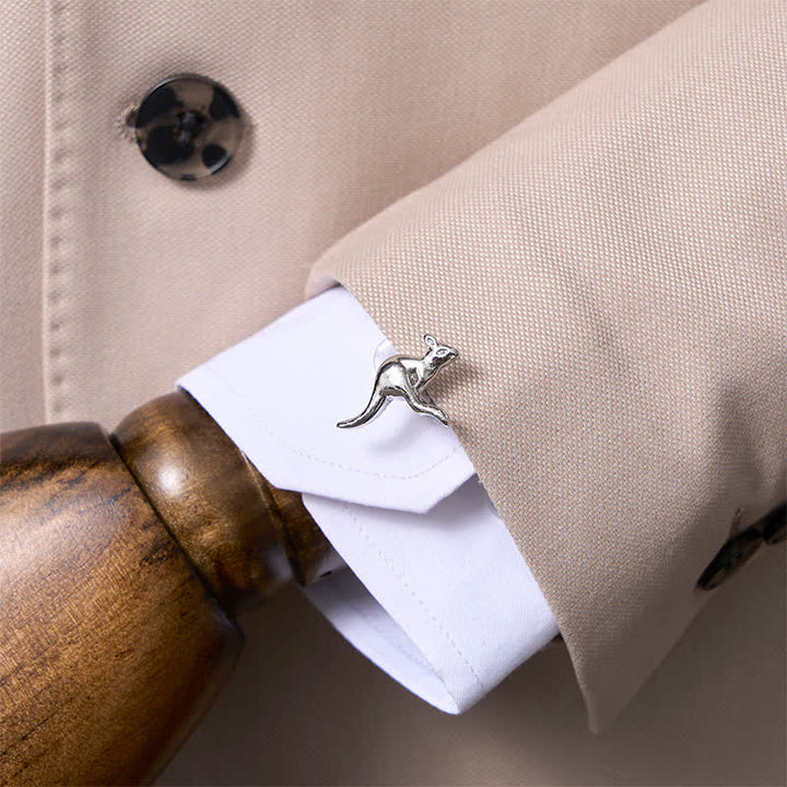 Gemelos plateados con forma de canguro para hombre (1 par) - image 2