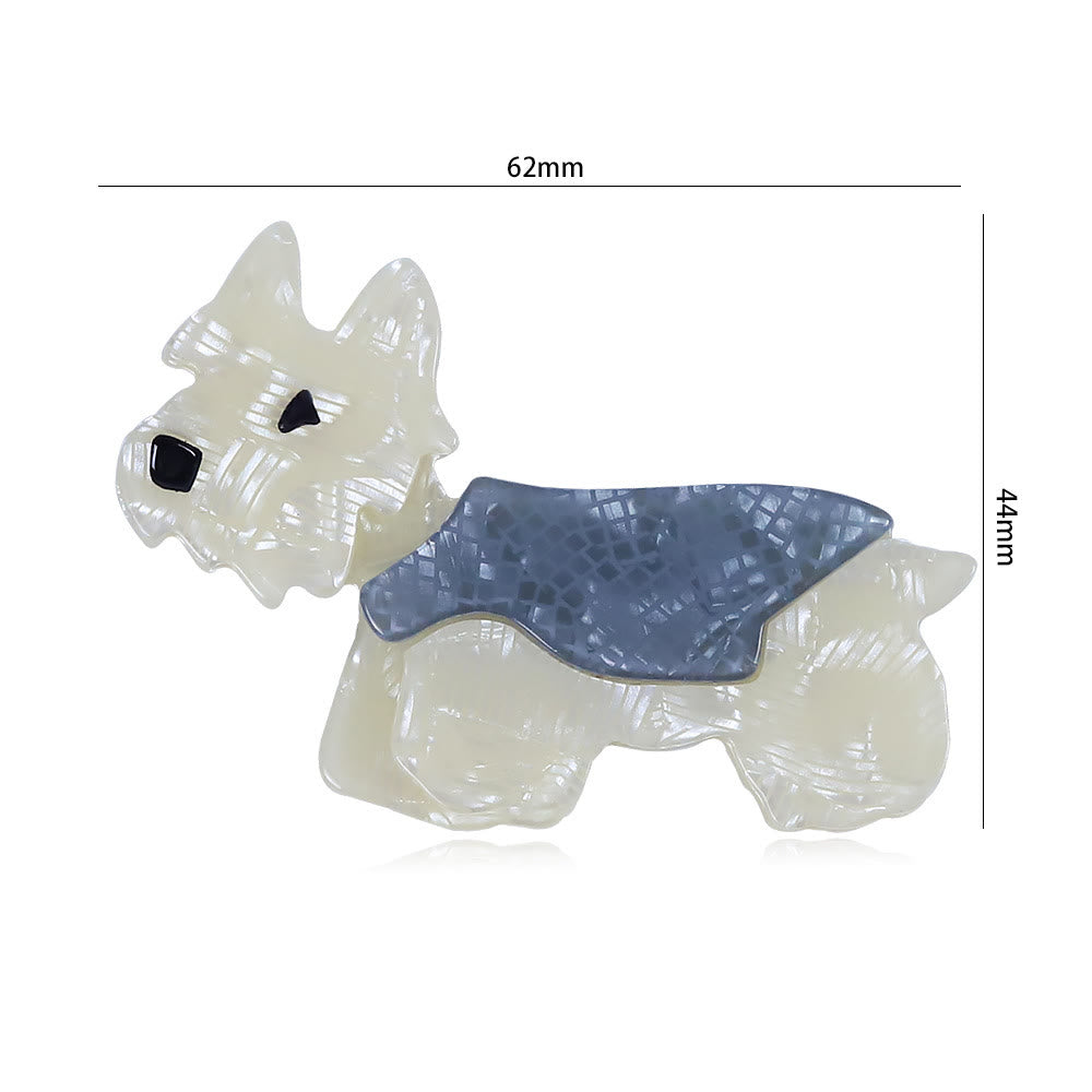 Lindo broche de perro Schnauzer de acrílico hecho a mano y de moda - image 5