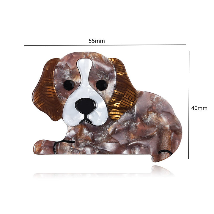 Broche de acrílico con forma de perrito lindo hecho a mano - image 5