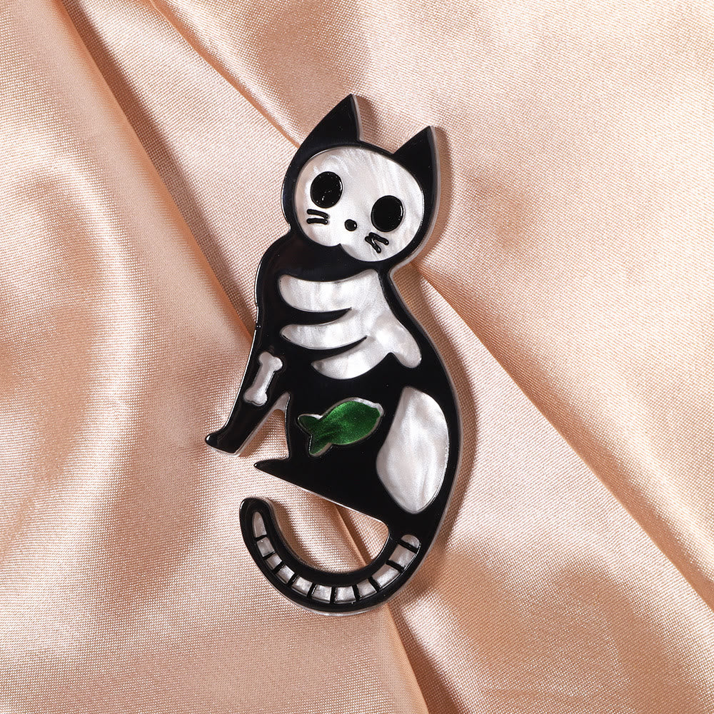 Broche de acrílico de gato pequeño hecho a mano para Halloween - image 2