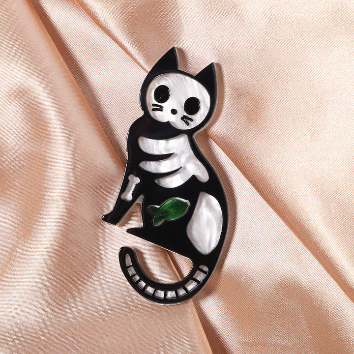 Broche de acrílico de gato pequeño hecho a mano para Halloween - image 2