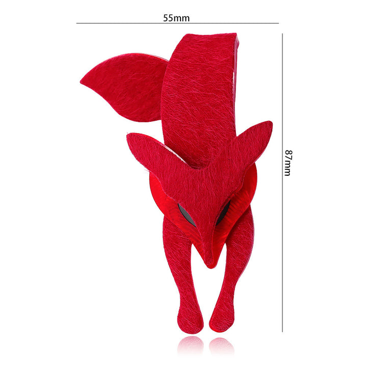Broche de acrílico hecho a mano de zorro rojo - image 5
