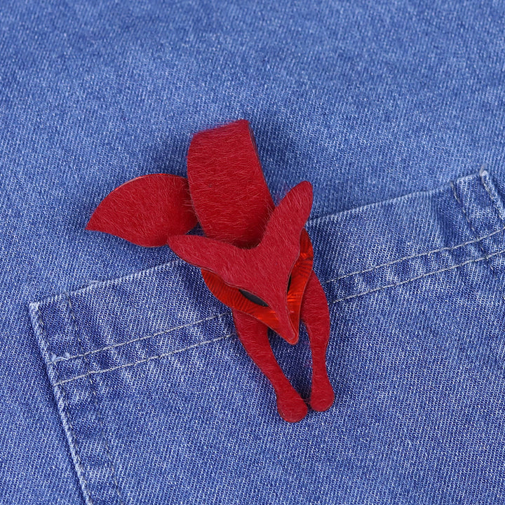 Broche de acrílico hecho a mano de zorro rojo - image 3