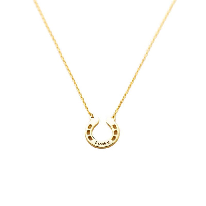 Collar con colgante de herradura en forma de U de la suerte con nombre personalizado - image 6