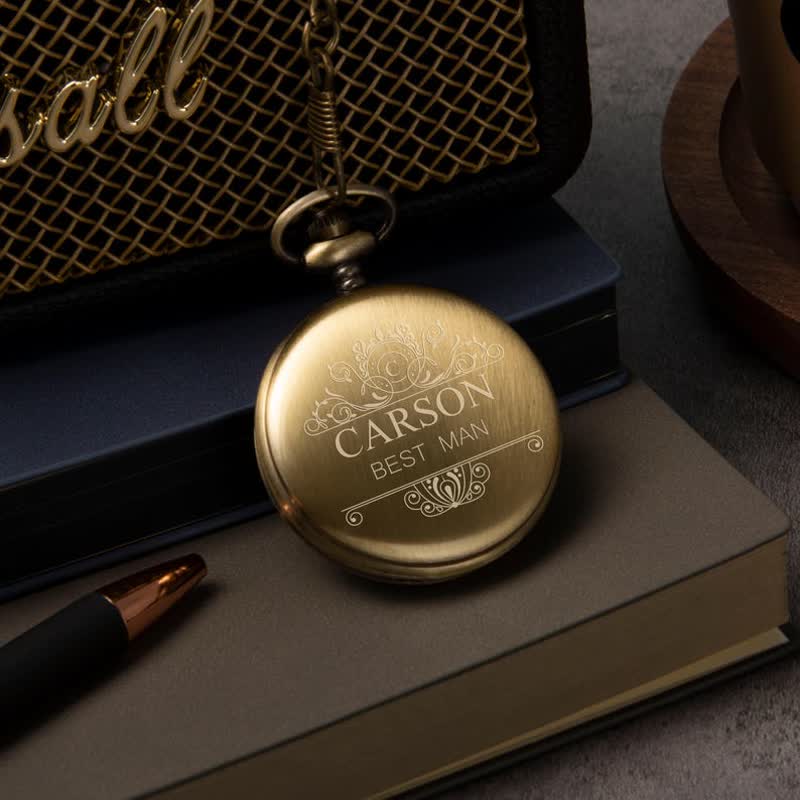 Reloj de bolsillo mecánico personalizado y grabado - image 6
