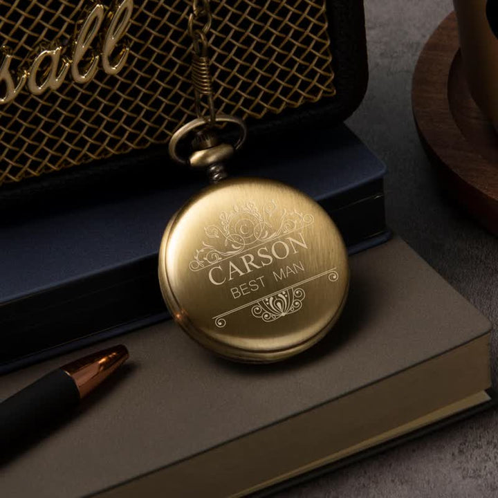 Reloj de bolsillo mecánico personalizado y grabado - image 6