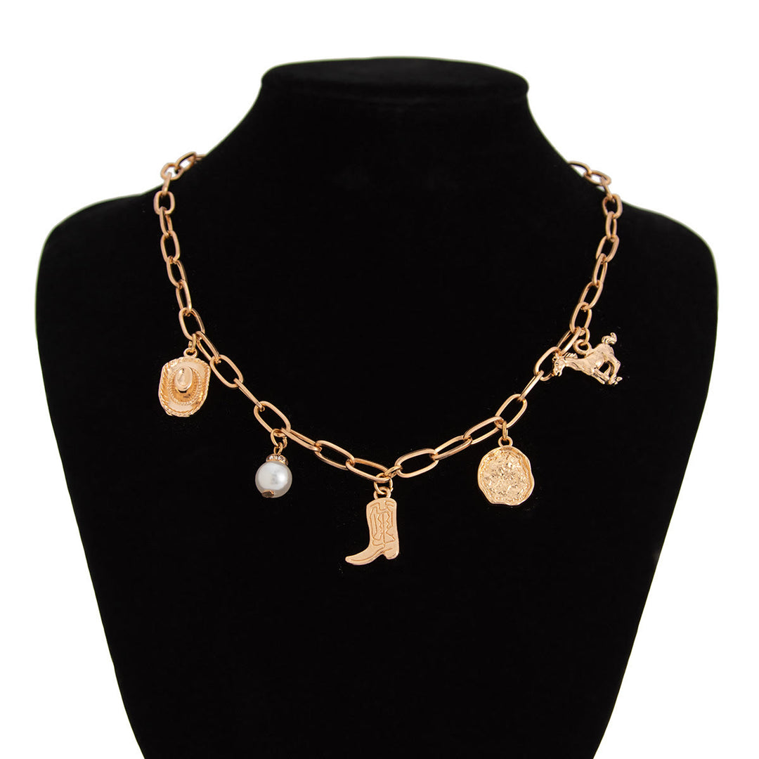 Collar exquisito de múltiples elementos de estilo occidental para mujer - image 3