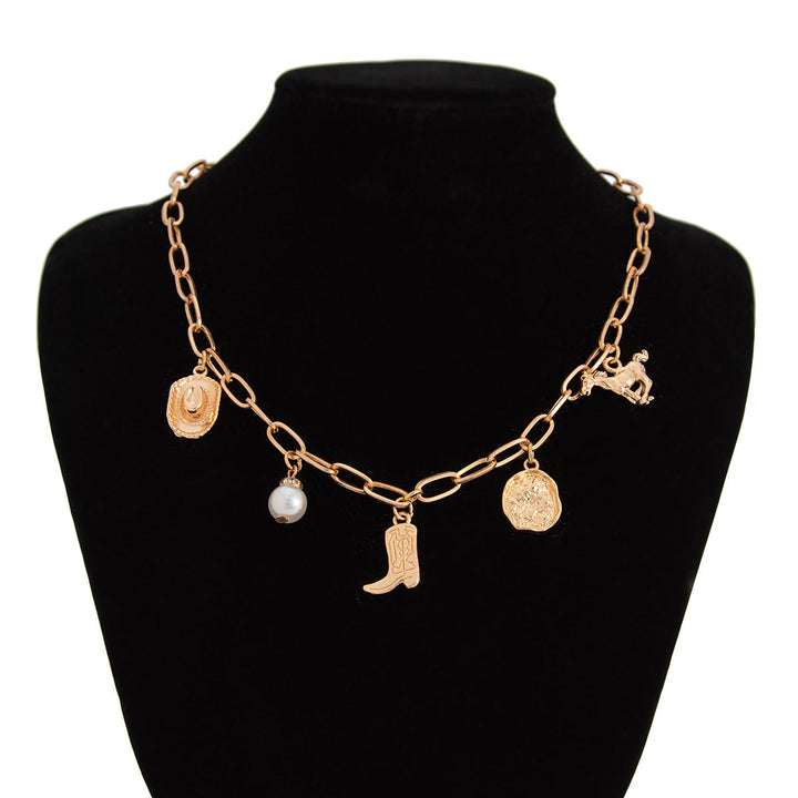 Collar exquisito de múltiples elementos de estilo occidental para mujer - image 3