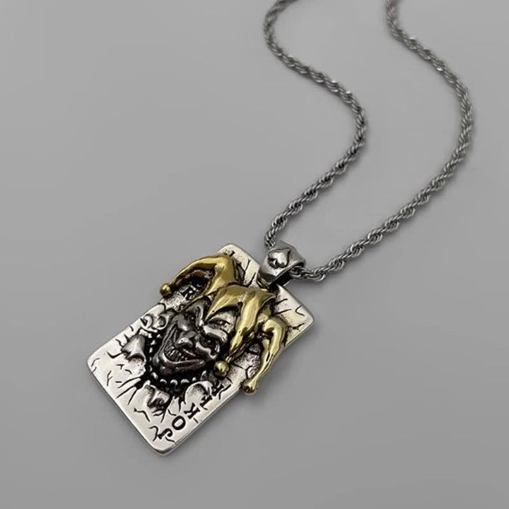Collar unisex de metal con diseño de póker estilo hip hop - Comodín de póquer - 27,56 pulgadas / 70 cm - image 5