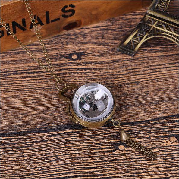 Reloj de bolsillo unisex retro grande de cuarzo de lujo - image 4